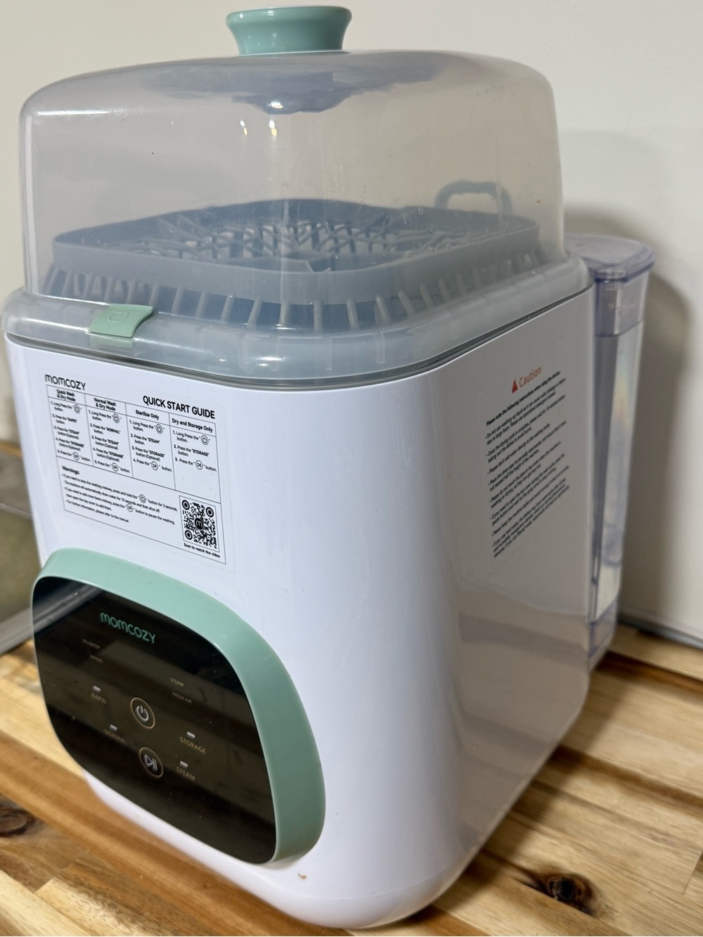 Baby Bottle Sterilizer & Dryer in Mint White